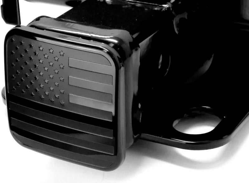 MULL USA Flag Metal Hitch Cover Plug (Fits 2.5" Receiver, Black) - Image 4